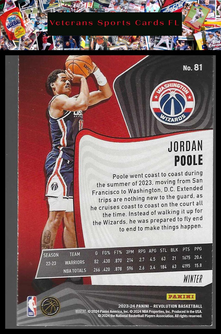 2023-24 Panini Revolution #81 Jordan Poole Winter
