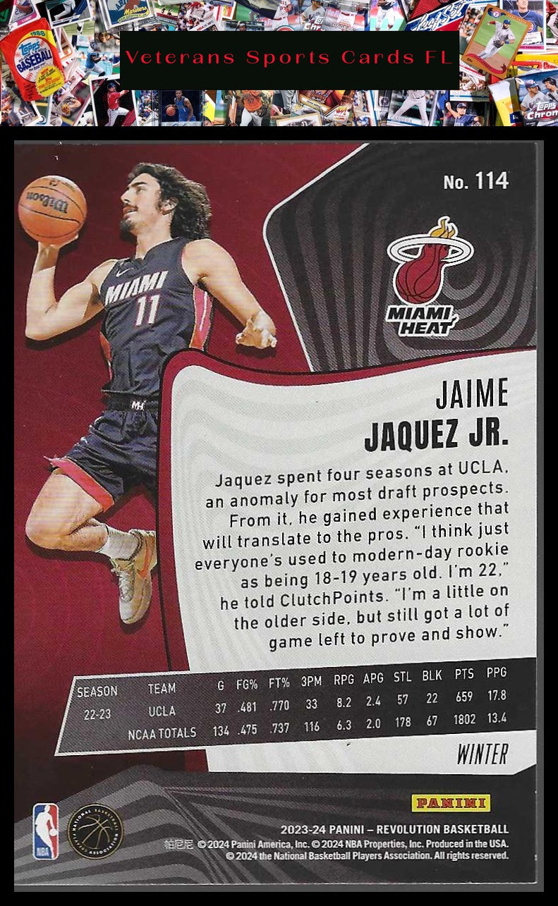 2023-24 Panini Revolution #114 Jaime Jaquez Jr. Winter