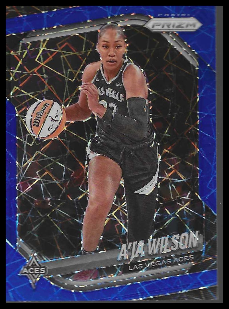 2025 Panini Prizm WNBA #76 A’ja Wilson Blue Velocity Prizms