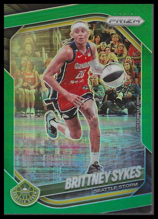 2025 Panini Prizm WNBA #121 Brittney Sykes Green Prizms