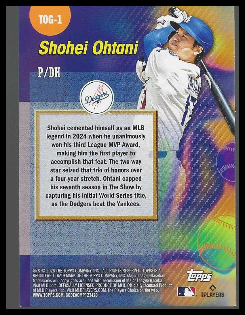 2026 Topps #TOG-1 Shohei Ohtani Titans of the Game Los Angeles Dodgers