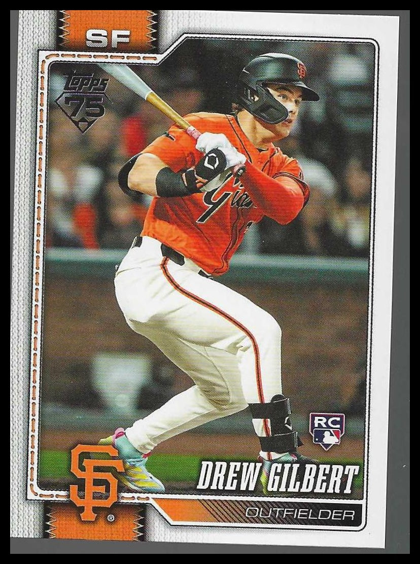 2026 Topps #155 Drew Gilbert San Francisco Giants Rookie