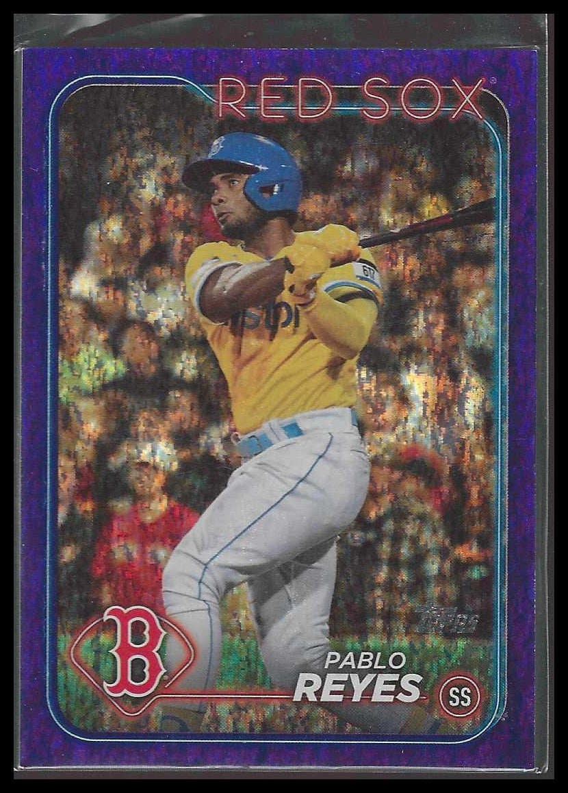 2024 Topps #594 Pablo Reyes Purple Holofoil #/799 Boston Red Sox