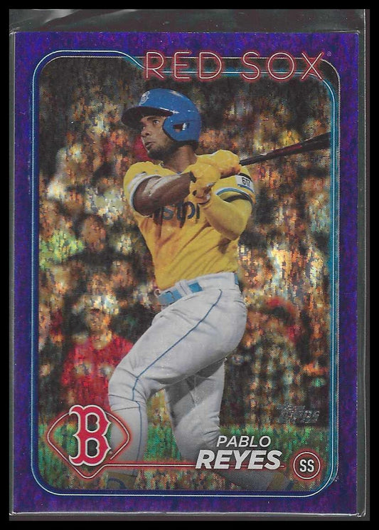 2024 Topps #594 Pablo Reyes Purple Holofoil #/799 Boston Red Sox