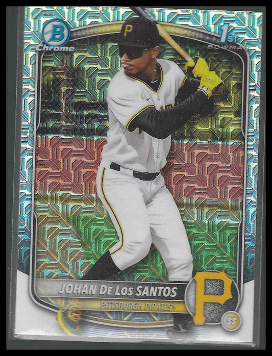 2025 Bowman Chrome #BCP-163 Johan De Los Santos ProspectsMojo Rfractr