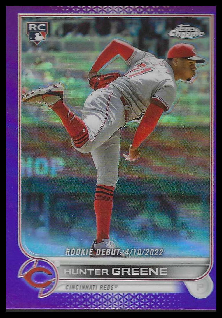 2022 Topps Update #US267 Hunter Greene Purple Cincinnati Reds