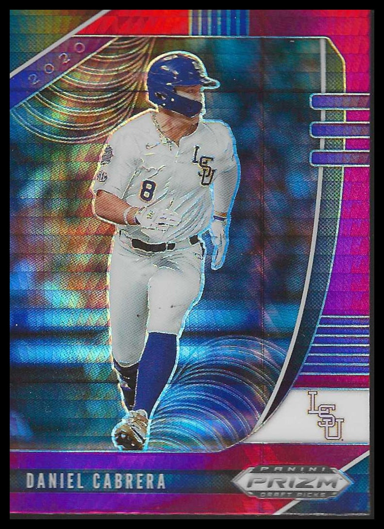 2020 Panini Prizm Draft Picks #PDP62 Daniel Cabrera Hyper Red Purple
