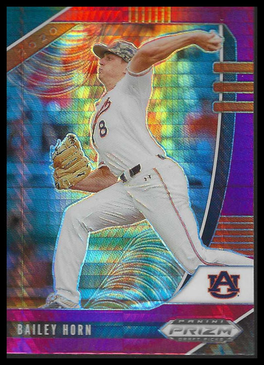 2020 Panini Prizm Draft Picks #PDP142 Bailey Horn Hyper Red and Purple Auburn