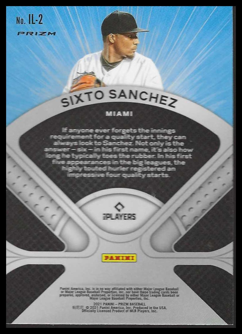2021 Panini Prizm #IL-2 Sixto Sanchez Illumination Pink Prizm Miami Marlins