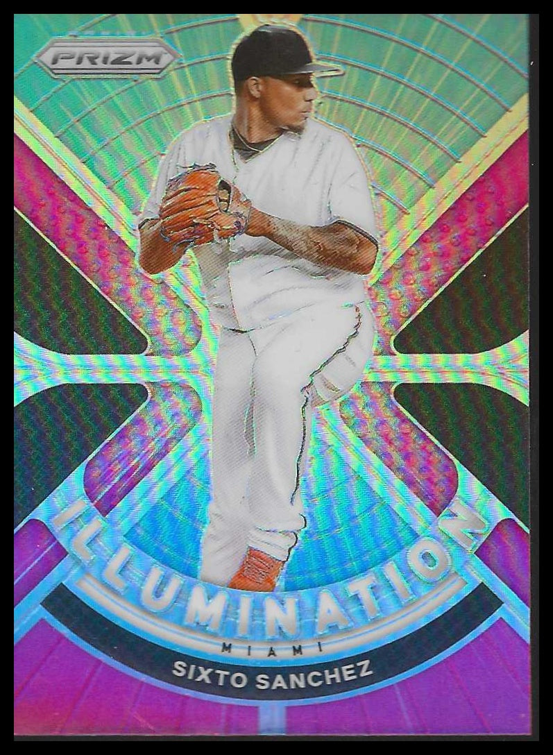 2021 Panini Prizm #IL-2 Sixto Sanchez Illumination Pink Prizm Miami Marlins