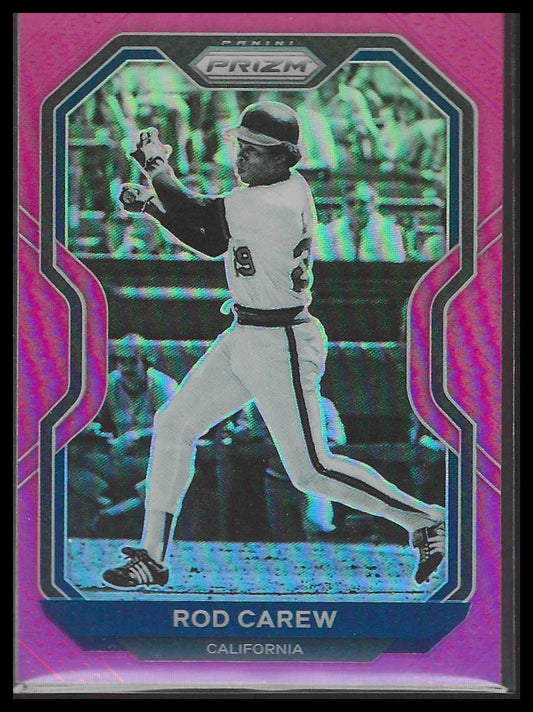2021 Panini Prizm #99 Rod Carew Pink Prizm California Angels