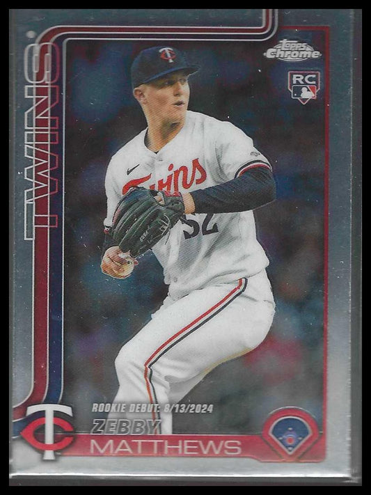 2025 Topps Chrome Update #USC171 Zebby Matthews Minnesota Twins Rookie