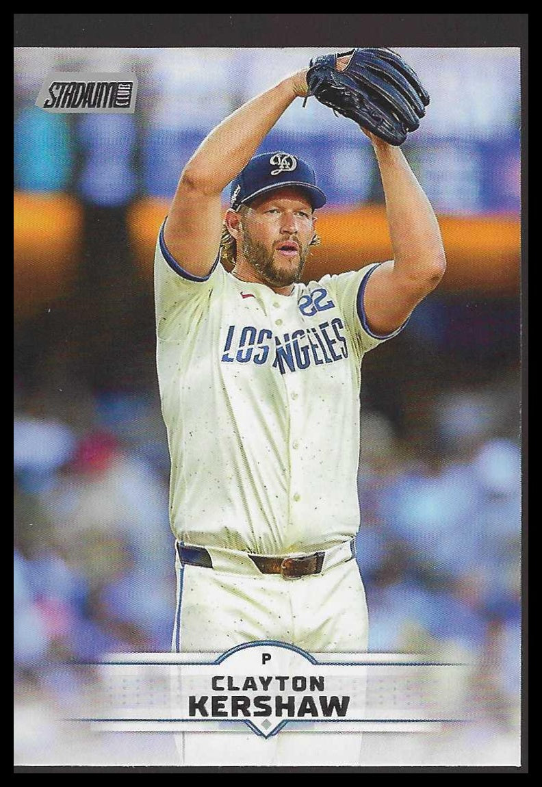 2025 Stadium Club #70 Clayton Kershaw Los Angeles Dodgers