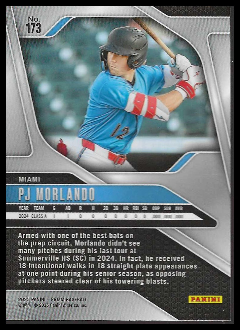 2025 Panini Prizm #173 PJ Morlando Miami Marlins