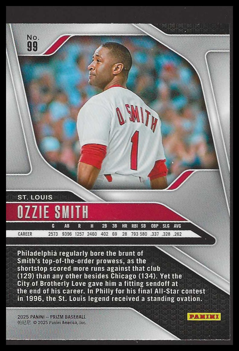 2025 Panini Prizm #99 Ozzie Smith St. Louis Cardinals