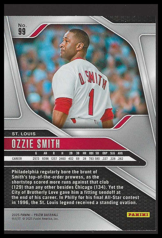 2025 Panini Prizm #99 Ozzie Smith St. Louis Cardinals