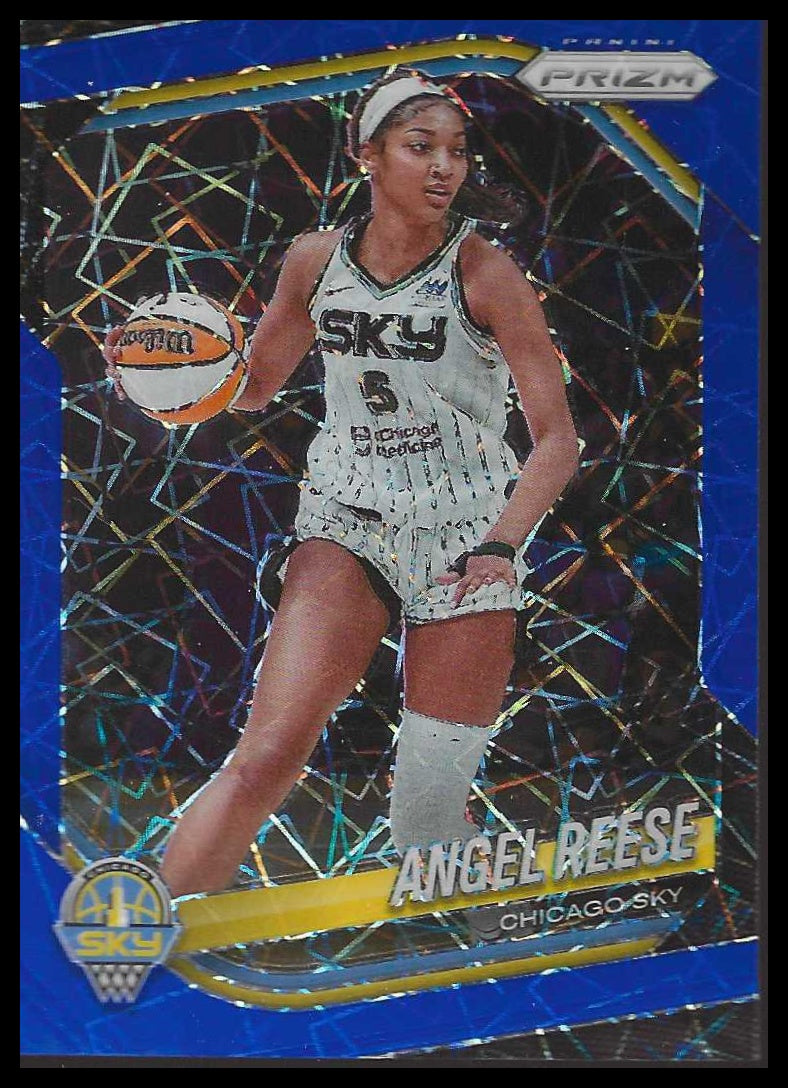 2025 Panini Prizm WNBA #92 Angel Reese Blue Velocity Prizms Chicago Sky