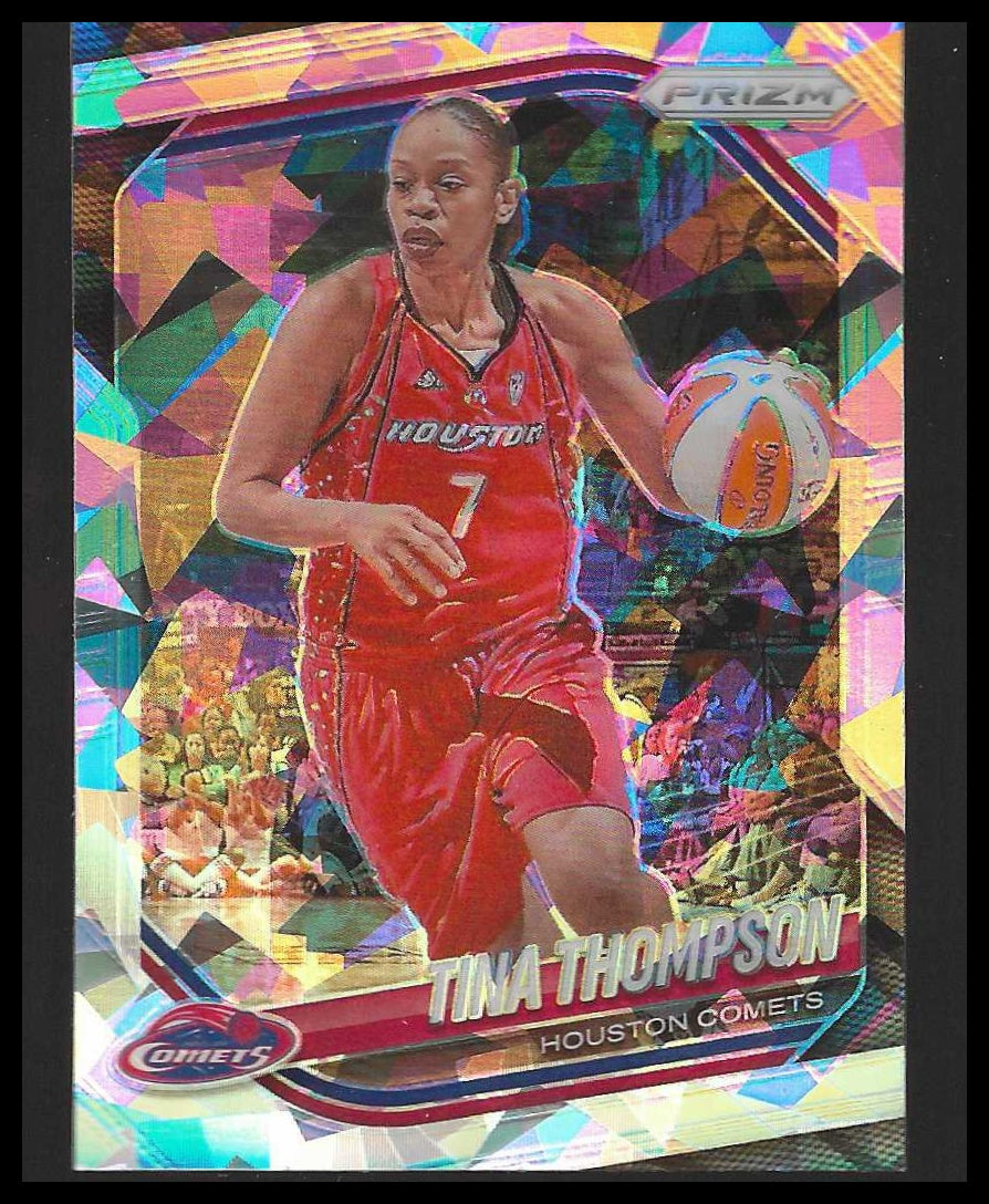 2025 Panini Prizm WNBA #115 Tina Thompson Ice Prizms Houston Comets