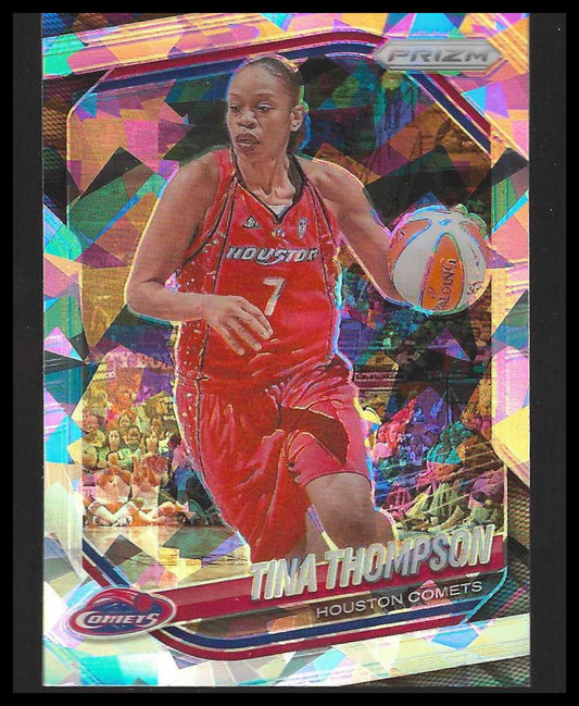 2025 Panini Prizm WNBA #115 Tina Thompson Ice Prizms Houston Comets