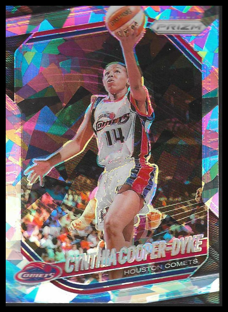 2025 Panini Prizm WNBA #71 Cynthia Cooper-Dyke Ice Prizms Houston Comets