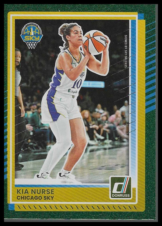 2025 Donruss WNBA #6 Kia Nurse Green Shimmer Chicago Sky