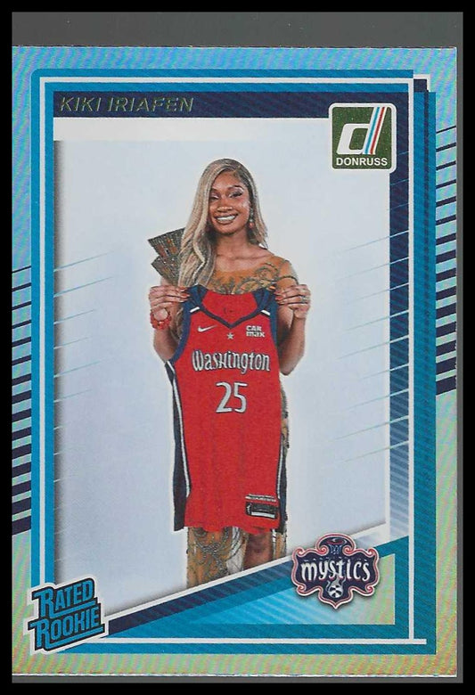 2025 Donruss WNBA #94 Kiki Iriafen Holo Washington Mystics