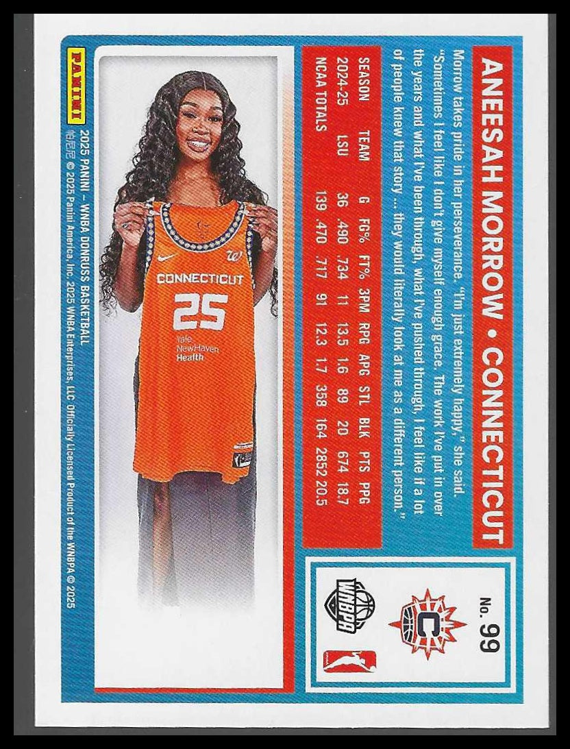 2025 Donruss WNBA #99 Aneesah Morrow Holo Connecticut Sun