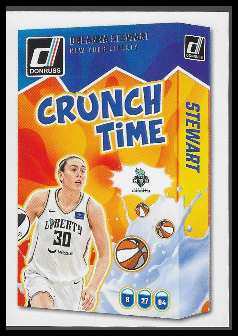 2025 Donruss WNBA #3 Breanna Stewart Crunch Time New York Liberty