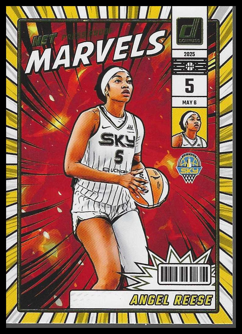 2025 Donruss WNBA #20 Angel Reese Net Marvels Press Proof Chicago Sky