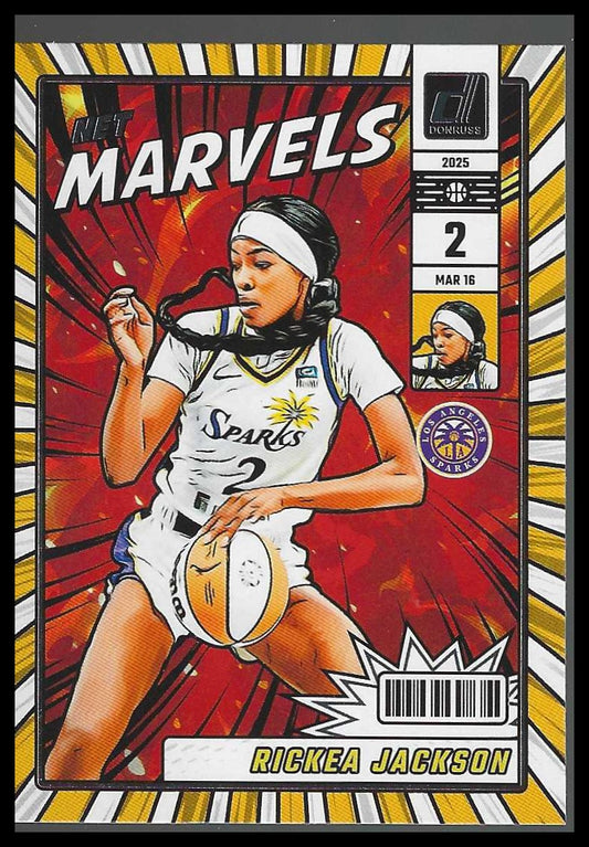 2025 Donruss WNBA #6 Rickea Jackson Net Marvels Los Angeles Sparks