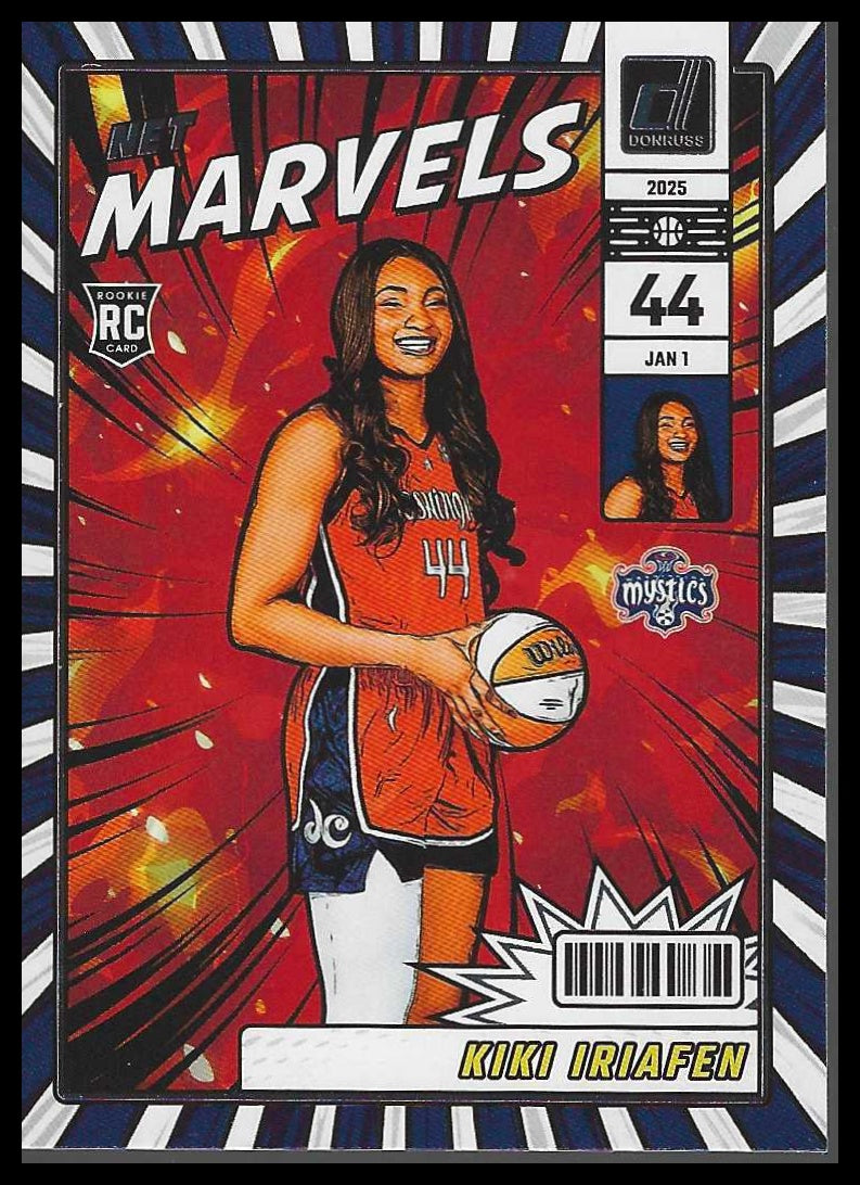 2025 Donruss WNBA #16 Kiki Iriafen Net Marvels Washington Mystics Rookie