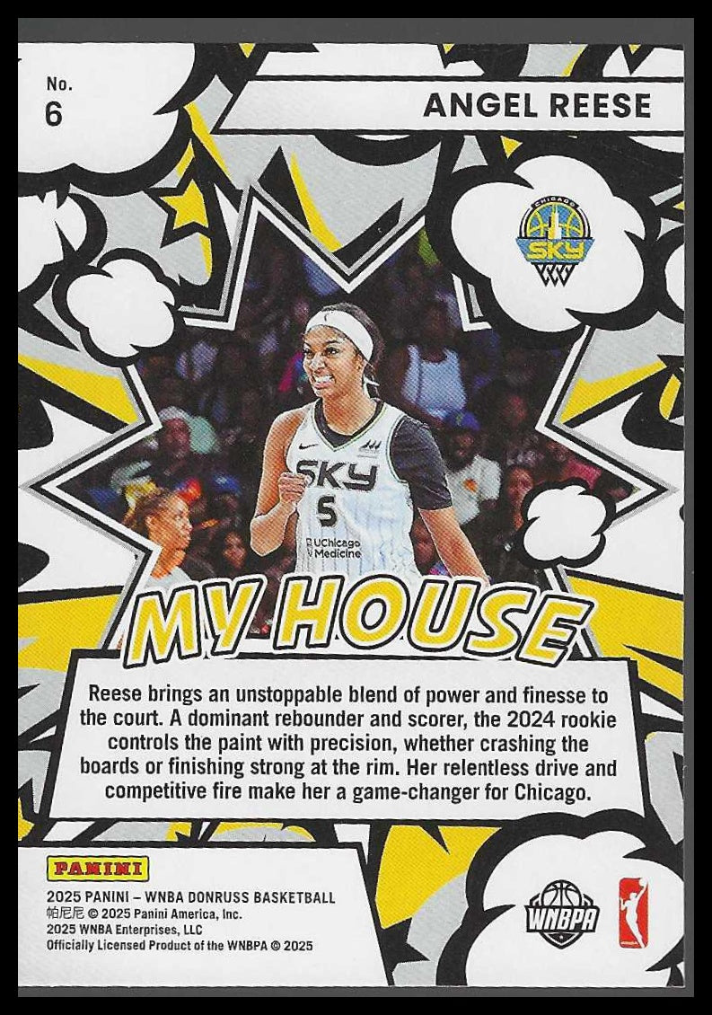 2025 Donruss WNBA #6 Angel Reese My House Chicago Sky