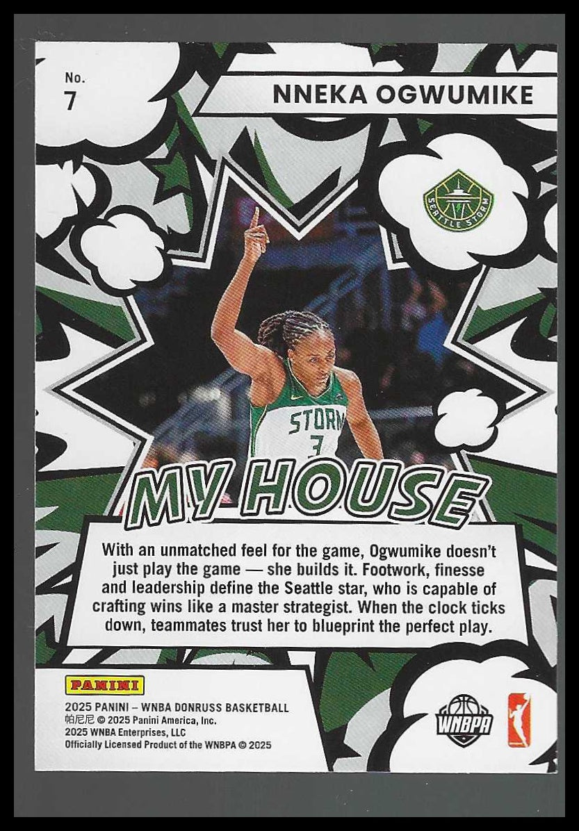 2025 Donruss WNBA #7 Nneka Ogwumike My House Seattle Storm