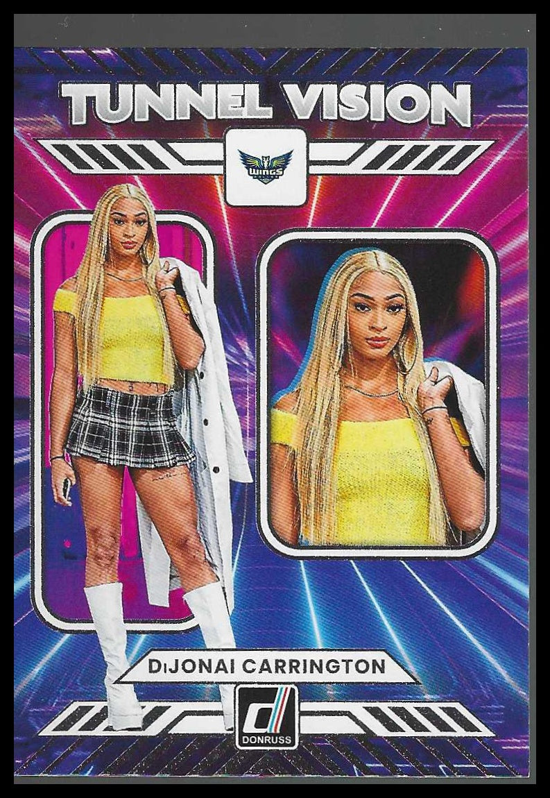 2025 Donruss WNBA #5 DiJonai Carrington Tunnel Vision Dallas Wings
