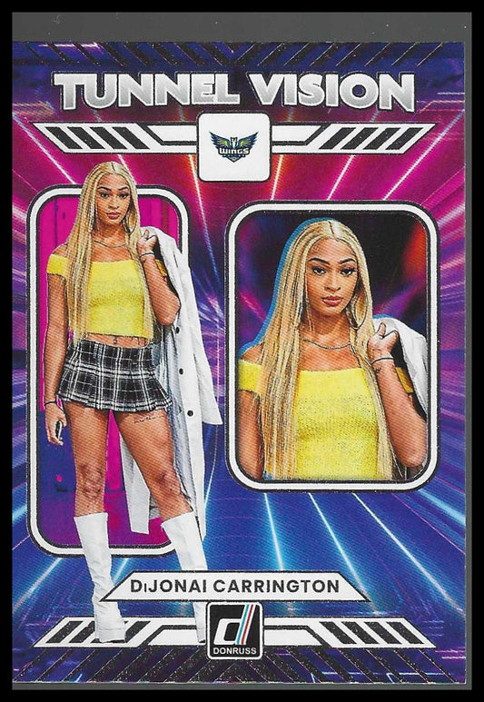 2025 Donruss WNBA #5 DiJonai Carrington Tunnel Vision Dallas Wings