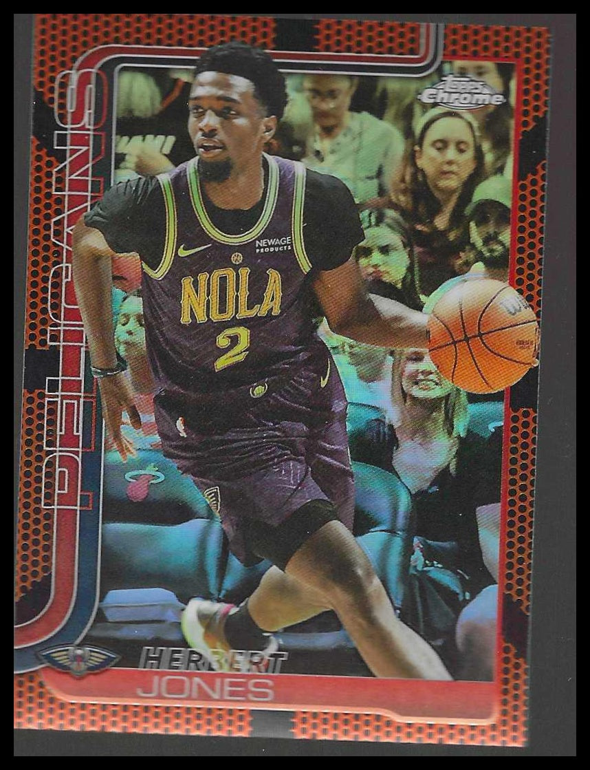 2025-26 Topps Chrome #120 Herbert Jones Basketball Refractor Pelicans