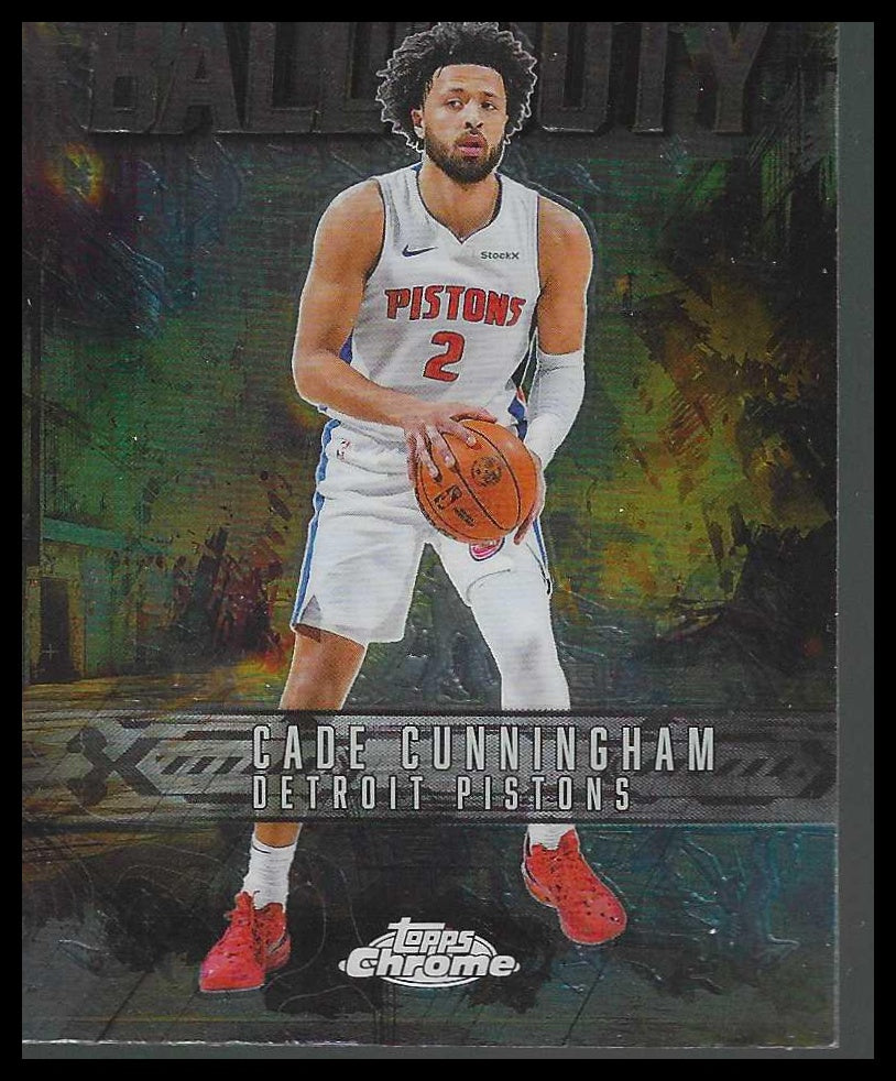 2025-26 Topps Chrome #BD-11 Cade Cunningham Ball of Duty Detroit Pistons