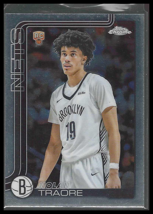 2025-26 Topps Chrome #269 Nolan Traore Brooklyn Nets Rookie