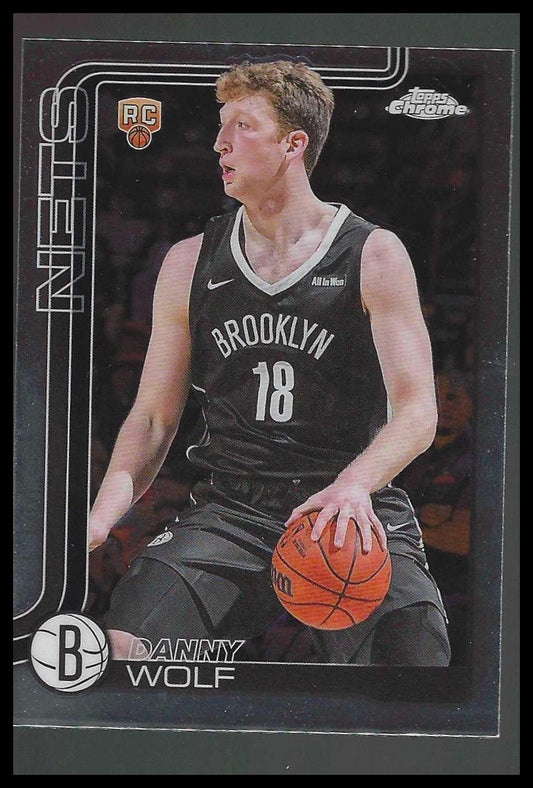 2025-26 Topps Chrome #277 Danny Wolf Brooklyn Nets Rookie
