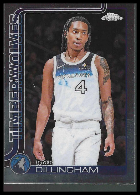 2025-26 Topps Chrome #162 Rob Dillingham Minnesota Timberwolves