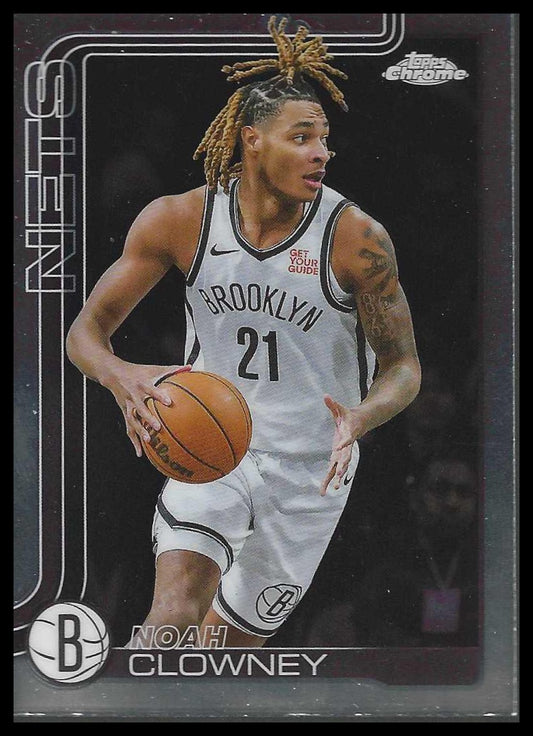 2025-26 Topps Chrome #23 Noah Clowney Brooklyn Nets