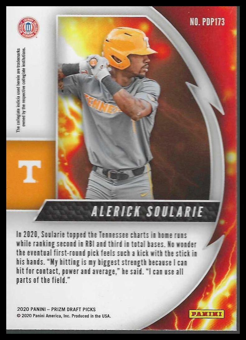 2020 Panini Prizm Draft Picks #PDP173 Alerick Soularie Tennessee Volunteers