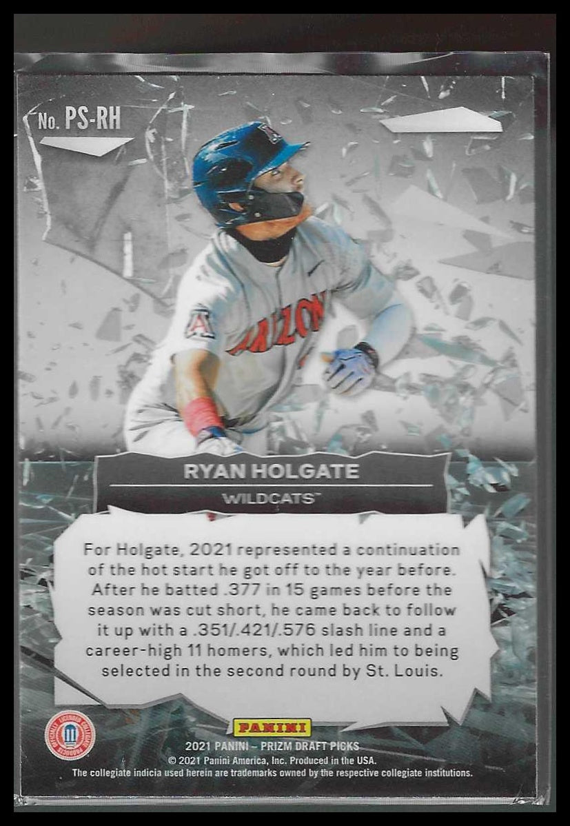 2021 Panini Prizm Draft Picks #PS-RH Ryan Holgate Power Surge Arizona Wildcats