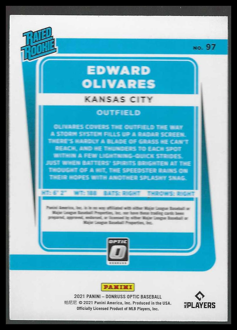 2021 Donruss Optic #97 Edward Olivares Kansas City Royals Rookie