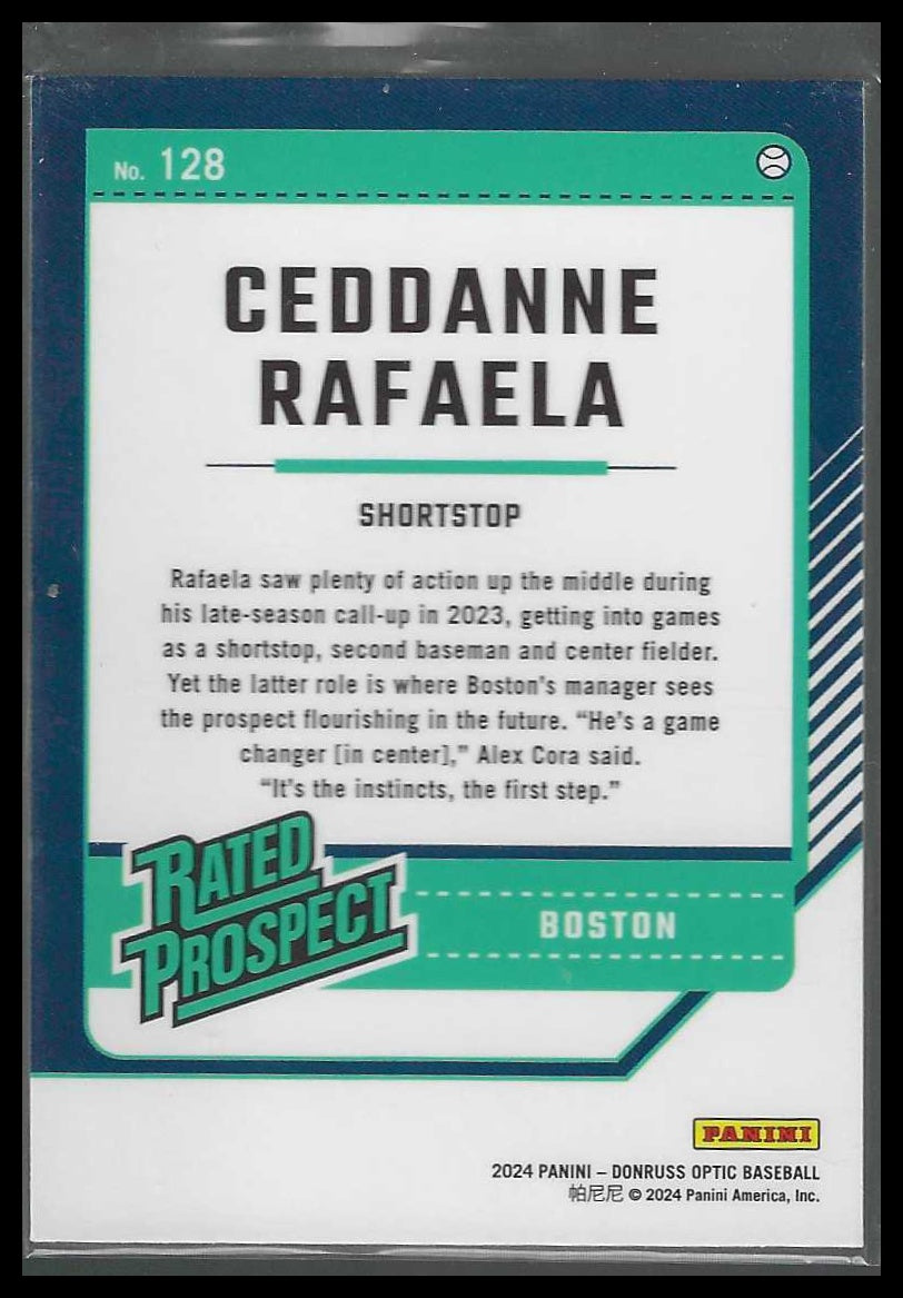 2024 Donruss #128 Ceddanne Rafaela Optic Boston Red Sox