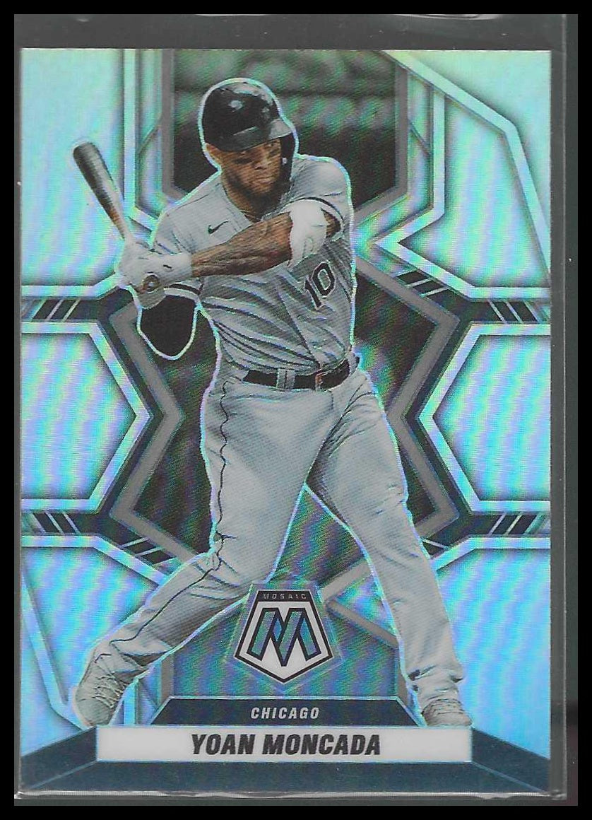 2022 Panini Mosaic #191 Yoan Moncada Silver Prizm Chicago White Sox
