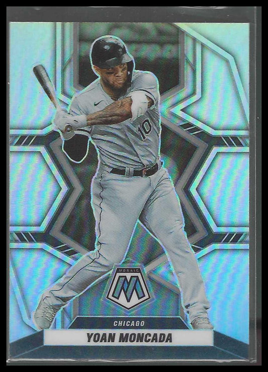 2022 Panini Mosaic #191 Yoan Moncada Silver Prizm Chicago White Sox