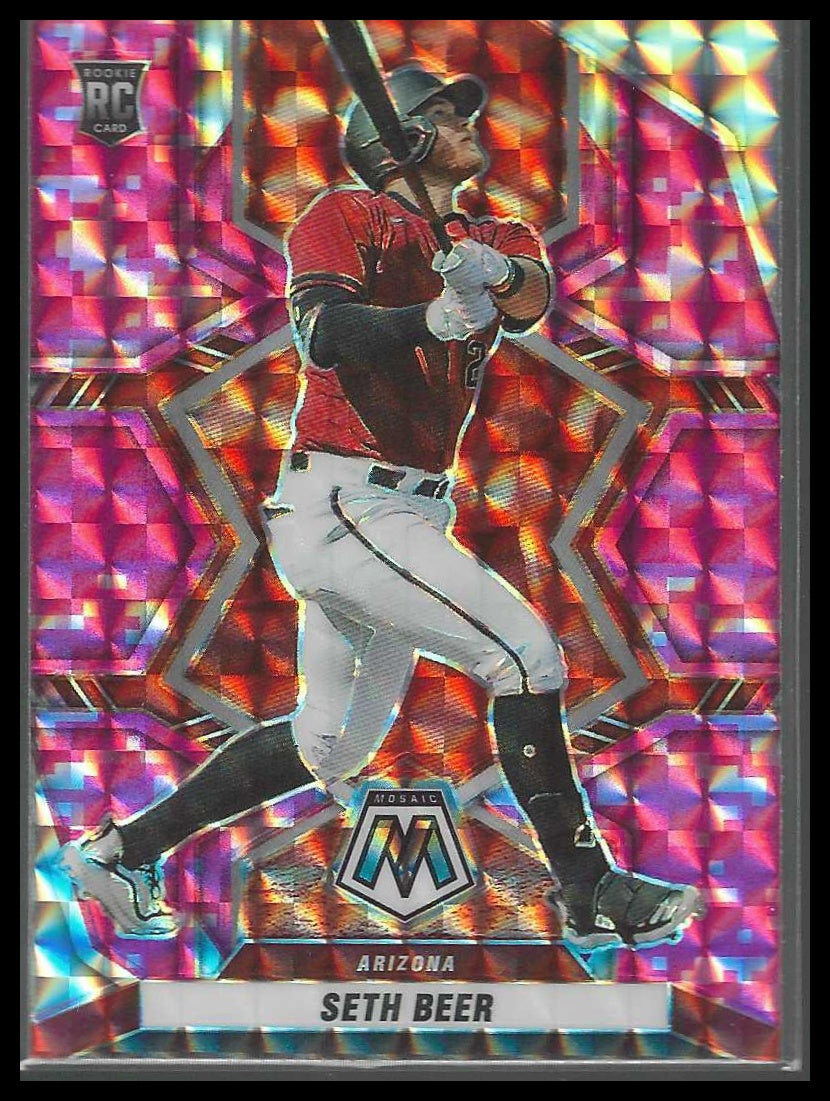 2022 Panini Mosaic #201 Seth Beer Pink Camo Mosaic Arizona Diamondbacks