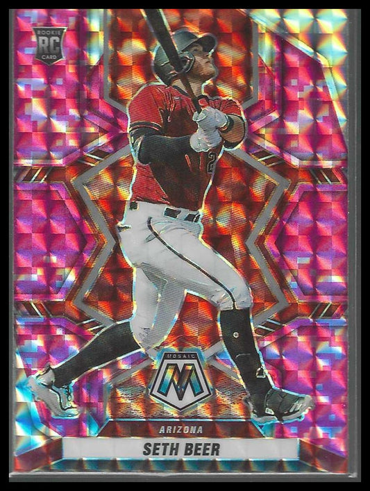2022 Panini Mosaic #201 Seth Beer Pink Camo Mosaic Arizona Diamondbacks