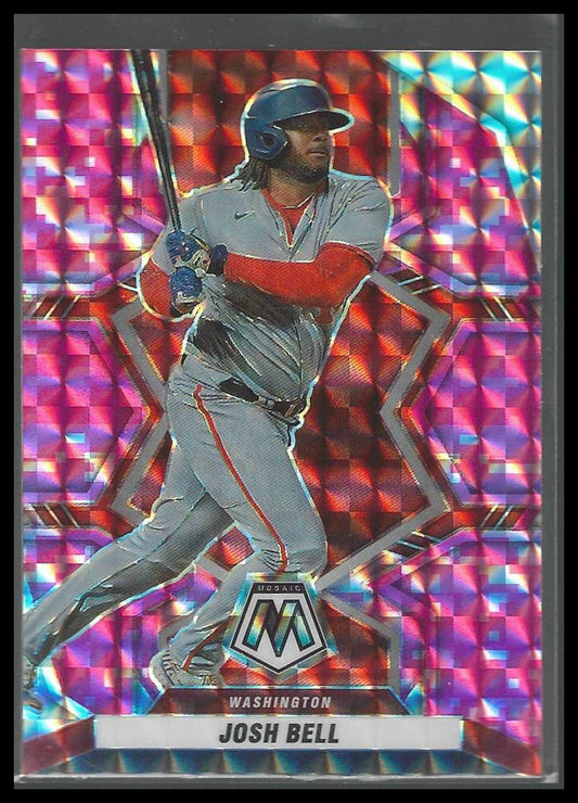 2022 Panini Mosaic #182 Josh Bell Pink Camo Mosaic Washington Nationals
